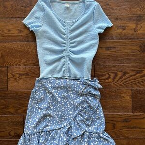 Kids Blue Floral Matching Set